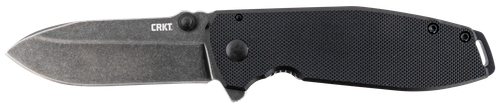 CRKT Squid XM 2.95" Folding Drop Point Plain Stonewashed D2 Blade/Black G10 - 2495K