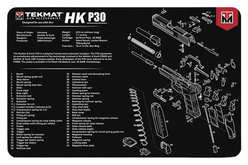TekMat HK P30 Cleaning Mat Black/White Rubber