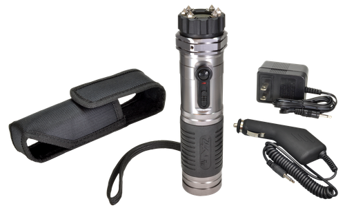 Zap Light Stun Gun/Flashlight Range of Contact Silver