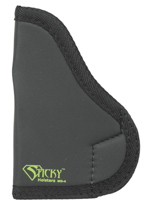 Sticky Holsters MD-4 Black/Green Latex Free Rubber Fits Medium Semi-Auto Ambidextrous