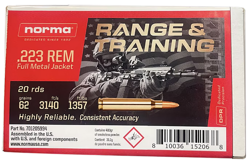 Norma Ammunition 223Rem 62gr Full Metal Jacket