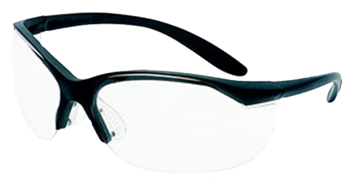 Howard Leight Uvex Vapor II Shooting Glasses Adult Clear Lens Anti-Fog Polycarbonate Black Frame