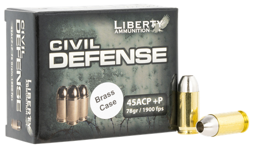 Liberty Ammunition Civil Defense 45ACP+P 78gr Lead