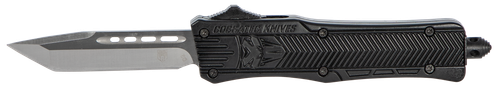 Cobra Tec CTK-1 Small 2.75" OTF Tanto Plain D2 Steel Blade/Black Aluminum Handle - SBCTK1STNS