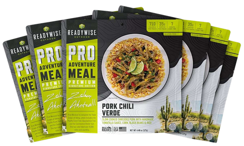 Readywise Outdoor Food Kit Pork Chili Verde 2 Servings Per Pouch 6 Case - RW05191