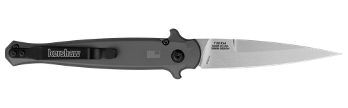 Kershaw Launch 8 3.50" Folding Spear Point Plain Stonewashed CPM 154 Stainless Blade Gray w/Insert Aluminum/Carbon Fiber Handle Includes Pocket Clip