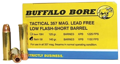 Bore Ammunition Buffalo-Barnes Strictly Business 357Mag 140gr Vor-Tx XPB Lead Free 20 Per Box/12 Case