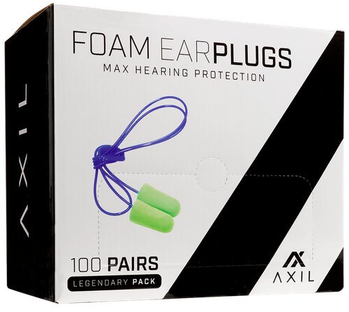 AXIL Foam Ear Plugs 32dB Lime Green 100 Pair - AXFP100GP