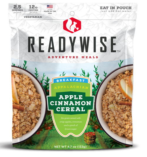 Readywise Outdoor Food Kit Appalachian Apple Cinnamon Cereal Breakfast Entree - RW05008