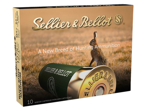 Sellier & Bellot Hunting Magnum 12Gauge 3" 15Pellets 1 7/8oz 00Buck Shot 10 Per Box/25 Case