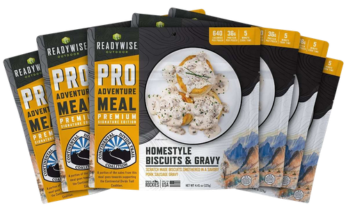 Readywise Outdoor Food Kit Homestyle Biscuits & Gravy 2 Servings Per Pouch 6 - RW05190