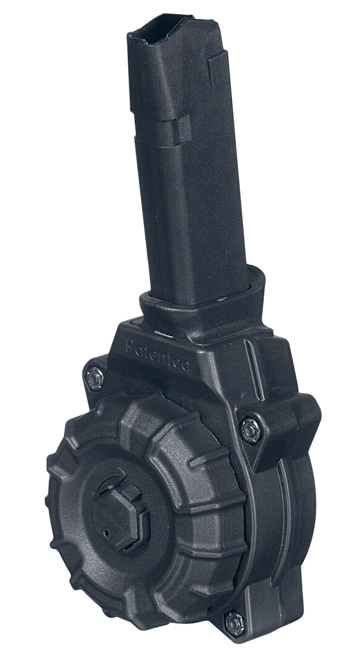 ProMag Standard 30-Round Drum 9mm Luger Fits Glock 43X/48 Black DuPont Zytel Polymer