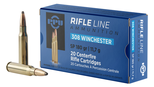PPU Standard Rifle 308Win 180gr Soft Point