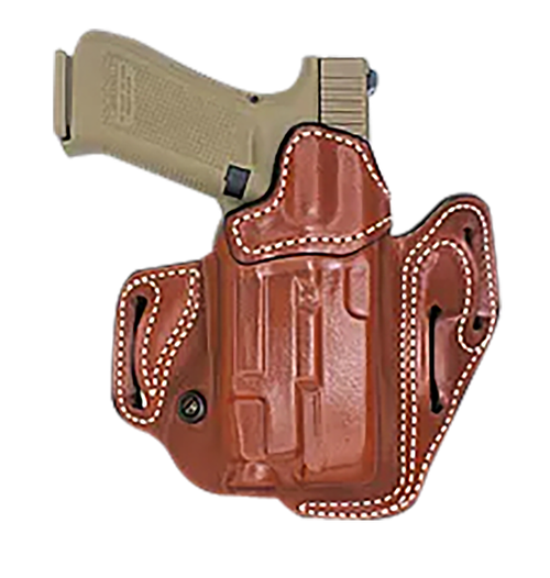 DeSantis Vengeance Scabbard OWB Tan Leather Fits Sig P320C/P250C - 201TA2SZ0