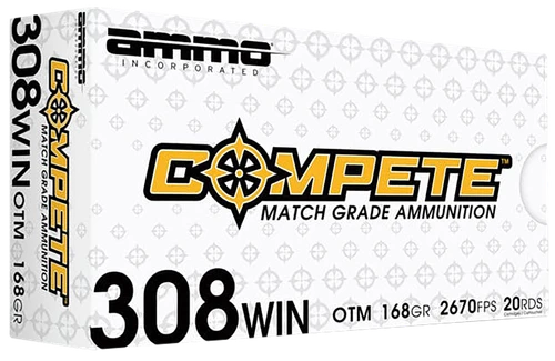 Ammo Inc Compete 308 Win Ammo 168gr OTM 20 Rounds - 308168OTMA20