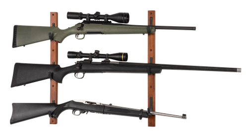 Allen Gun Collector 3 Brown/Black Wood/Steel Holds 3 Rifle/Shotgun - 5656