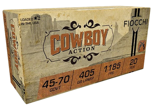 Fiocchi Cowboy Action Lead Nose Flat Point 45-70 Govt Ammo 405gr LRNFP 20 Rounds - 4570A