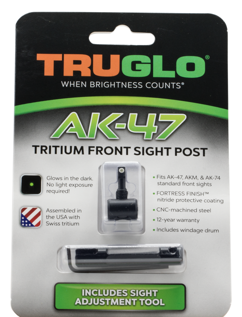 TruGlo Tritium Rifle Front Sight Black-Green with