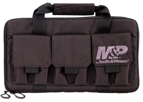 M&P Accessories Pro Tactical Handgun Case Black Nylon Holds 2 Handguns - 110029