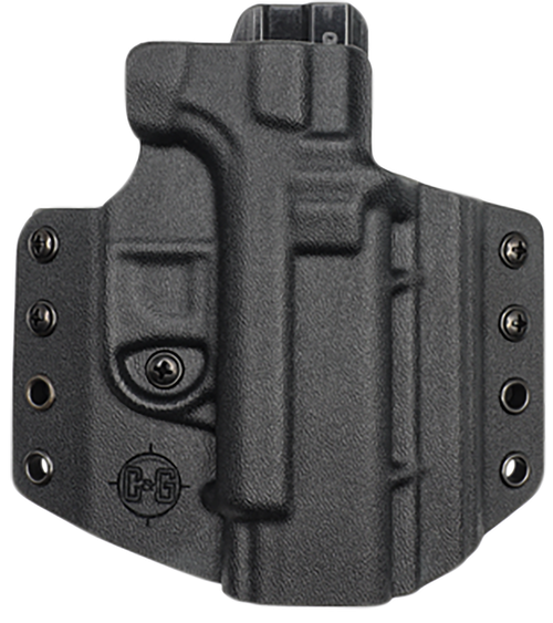 C&G Holsters Covert OWB Black Kydex Belt Loop Fits Glock 19 23 45