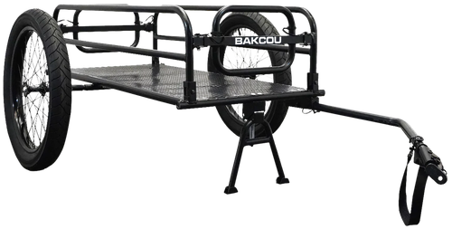 Bakcou E-bikes Cargo EBike Trailer Includes Kickstand Black 70" - AFCT