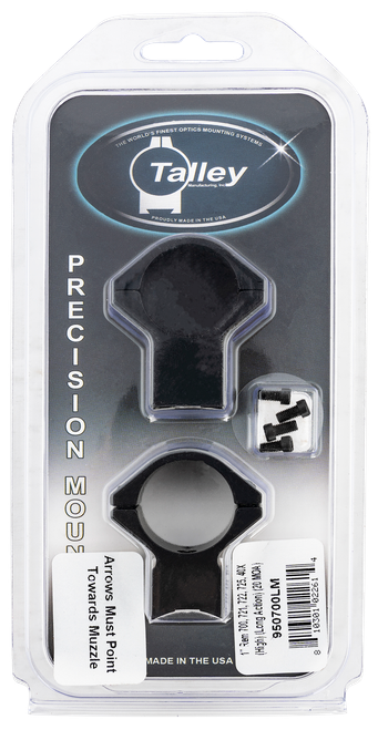 Talley Scope Mount/Ring Combo Black Aluminum 1" Tube Remington 700/721/722/725/40X High Rings Long Action 20 MOA