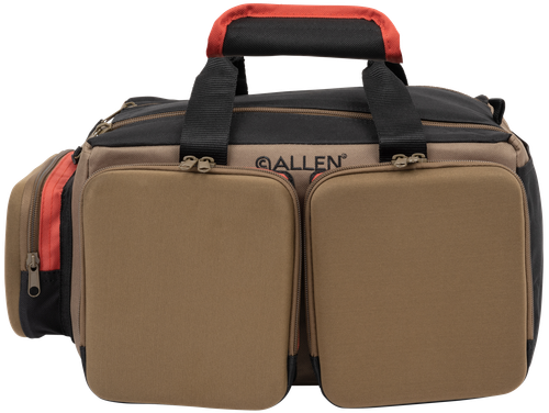 Allen Eliminator Rangemaster Tan Range Bag w/Pistol Rug Multiple Exterior Pockets Rigid Bottom Feet For Stability