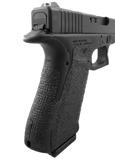 Talon Grips Adhesive Grip Fits Glock 17/22/24/31/34/35/37 Gen4 w/No Backstrap Black Textured Rubber