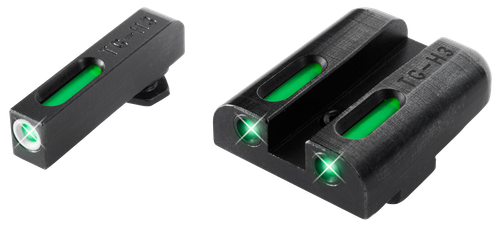 TruGlo TFX Low Green/White Outline Fiber Optic/Tritium Front Rear/Black Nitride Fortress Frame Fits Most Glock Except MOS Post Dovetail Mount