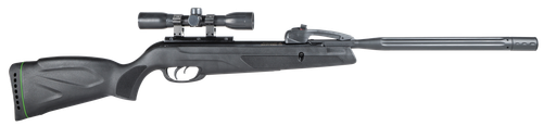 Gamo Swarm Whisper Gas Piston 22 Pellet 10-Round Black Fluted/Rifled Barrel Receiver Fixed All Weather Stock Scope 4x32mm