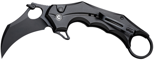 Civivi Incisor II 2.02" Folding Karambit Plain Black Nitro-V Steel Blade - C16016B-1