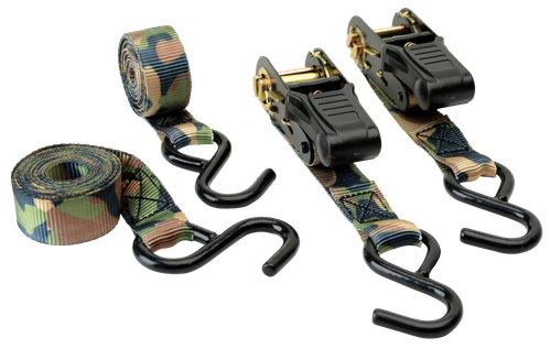 HME Camouflage Ratchet Tie Down Straps 4 Pack
