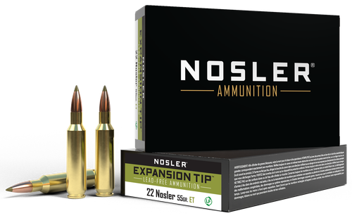 Nosler E-Tip Lead Free 22Nosler 55gr 20 Per Box/10 Case