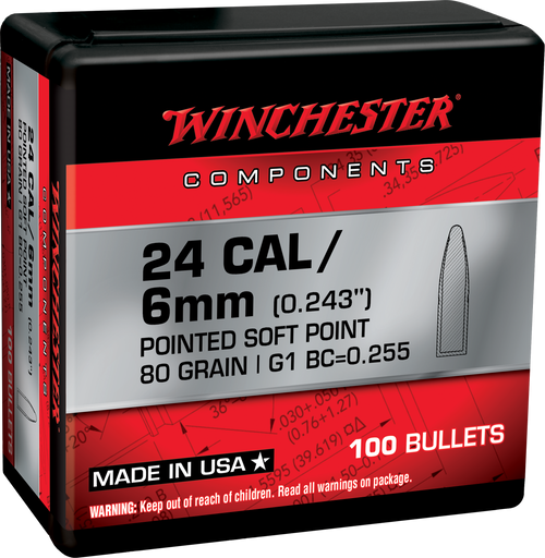Winchester Ammo Centerfire Rifle 243Win 80gr Pointed