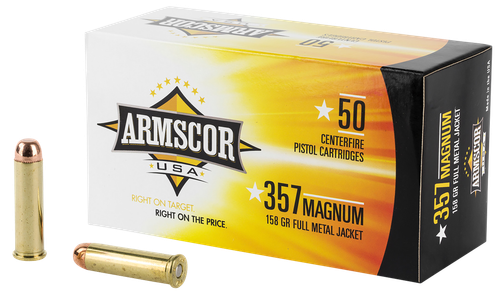 Armscor USA 357 Magnum Ammo 158gr FMJ 50 Rounds - FAC3576N