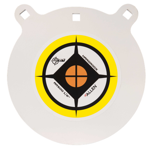 EZ-Aim Hardrock 10" AR500 Gong Shooting Target .50" Thickness White / Yellow - 15600