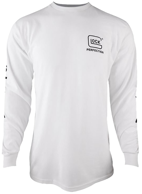 Glock Perfection Long Sleeve Tee White Pre-Shrunk Cotton Medium