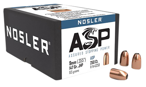 Nosler Assured Stopping Power 9mm 147gr Jacketed Hollow Point 250/Box