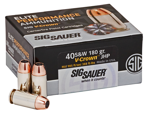 Sig Sauer Elite Performance 40S&W 180gr V-Crown