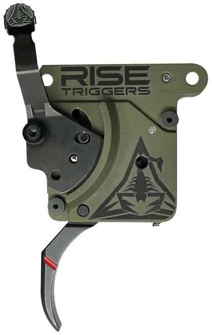 Rise Armament Reliant Trigger Black/Green Curved