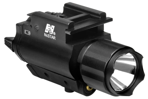 NcSTAR FlashLight & Red Laser Black Anodized 200 Lumens White Cree LED - AQPFLS