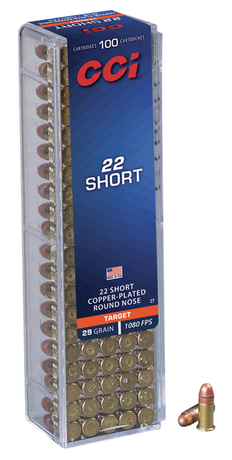 CCI 00 Target Rimfire 22Short 29gr Copper