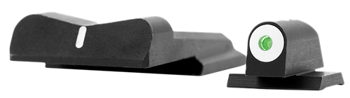 XS DXW Big Dot Night Sights-S&W Black | Green Tritium White Outline Front Sight Stripe Rear