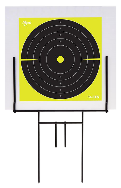 EZ-Aim Portable Range Target Stand Black Steel 18" W x 19" H Includes 2 Adhesive Targets