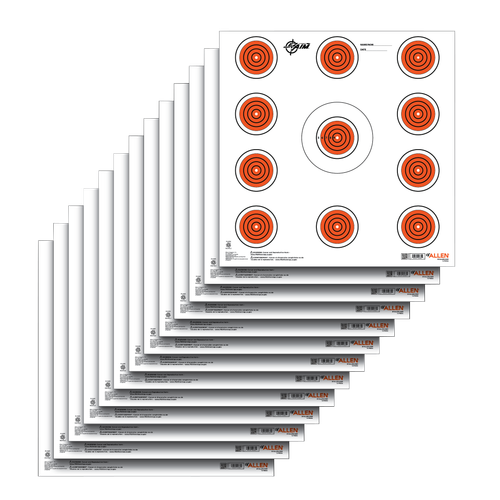 EZ-Aim Paper Targets Indoor Spot Hanging 12" x 12" Orange/White 13 Count - 15245