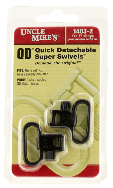 Uncle Mike's Super Swivel Quick Detach Tri-Lock Blued 1" Loop for Rifles or Shotguns w/QD Bases