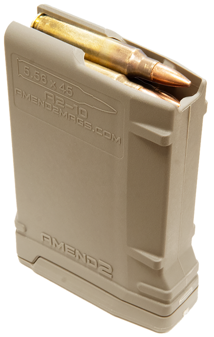 Amend2 Mod-2 / AR-15/M16/M4 223 Rem/5.56 NATO 10rd Magazine, Flat Dark Earth - 556MOD2FDE10