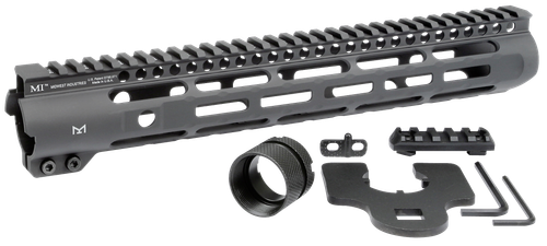 Midwest Slimline AR-15 Black Hardcoat Aluminum/Polymer 12.625" Picatinny/M-LOK - MISLH12625