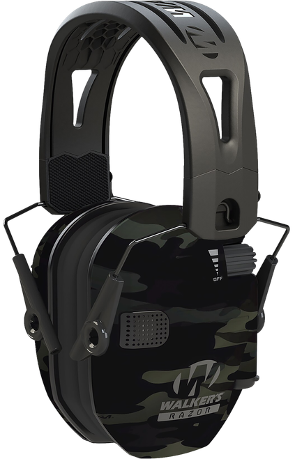 Walkers Game Ear Razor Tacti-Grip 23 dB Over the Head Gray MultiCam/Black Polymer