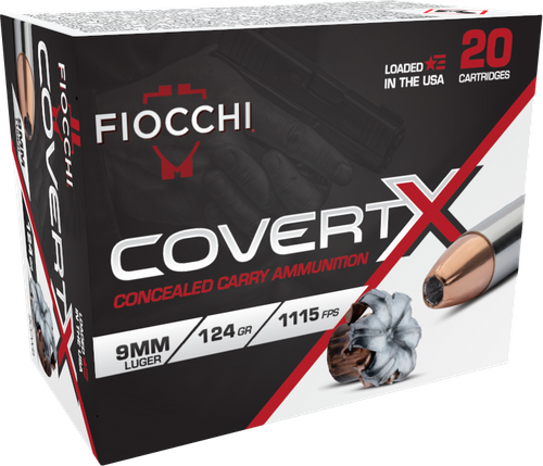 Fiocchi 9mm Luger 124gr Jacketed Hollow Point